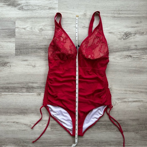 BMJL Swimsuit One Piece Swimwear Lacy Red Women’s Large L - Picture 3 of 5